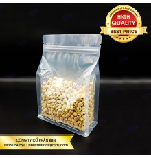 Túi đáy bằng 8 cạnh zipper trong suốt (1kg)